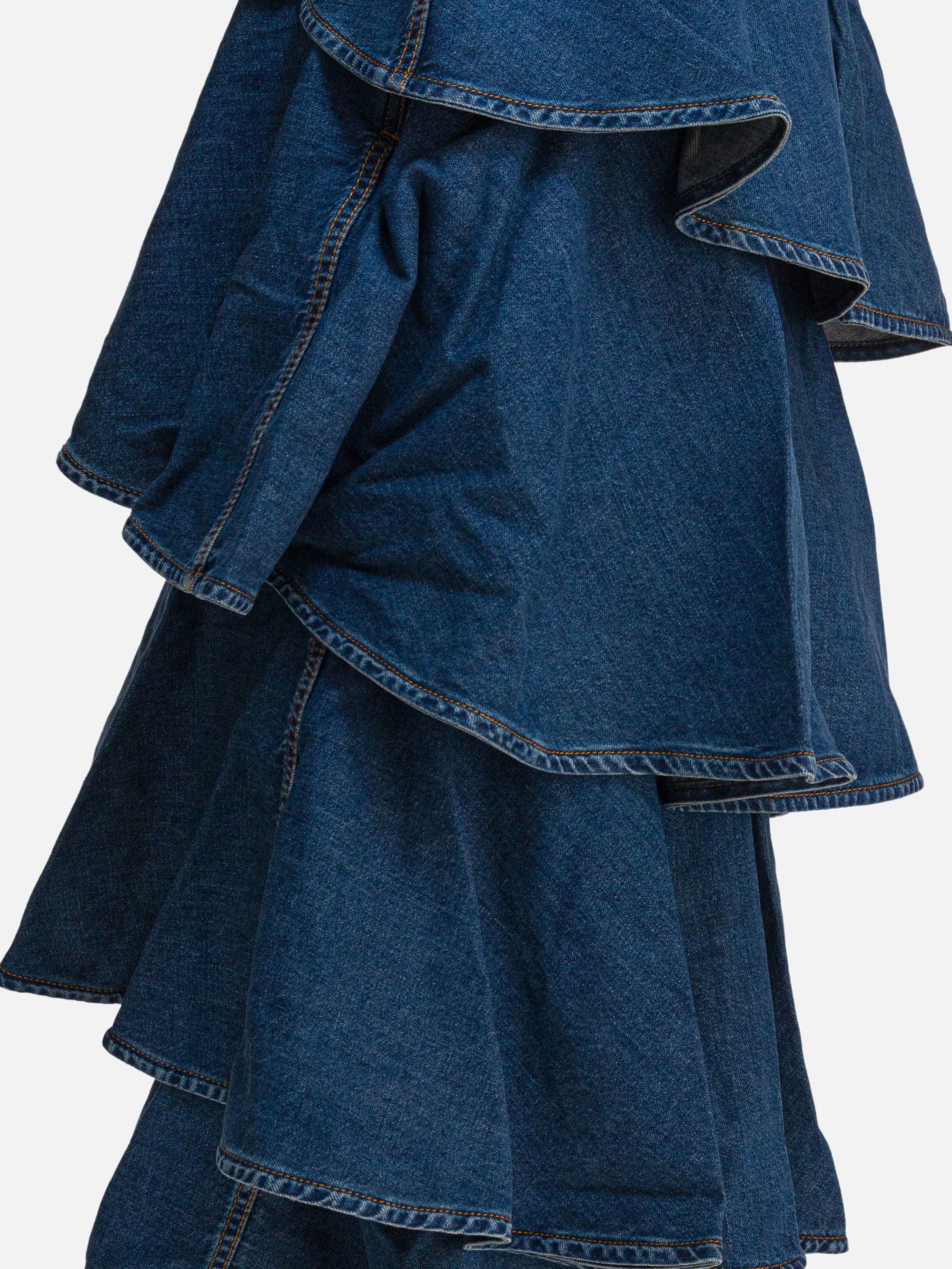 Midi skirts Denim  Blue - Alaïa Women | PDP | VIETTI Online Store | thumbnail_4