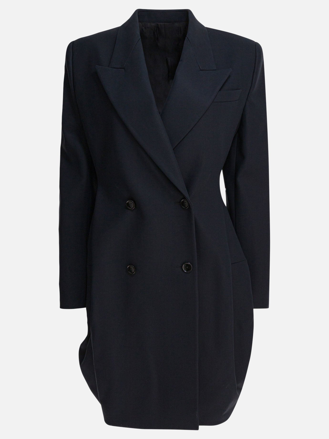 Long coats Solid colour  Blue - Alaïa Women | PDP | VIETTI Online Store | thumbnail