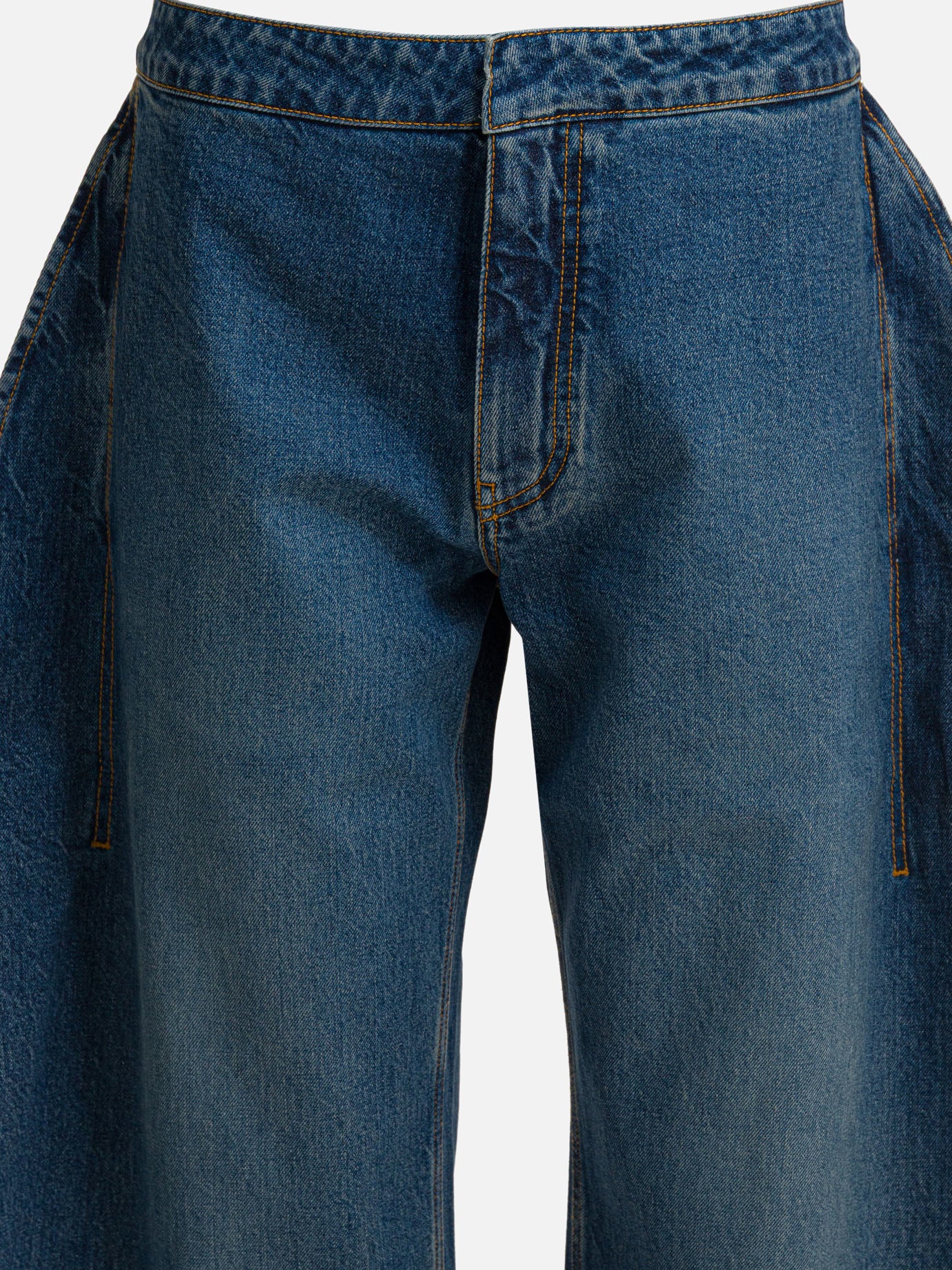 Wide-leg jeans Solid colour  Light blue - Alaïa Women | PDP | VIETTI Online Store | thumbnail_3