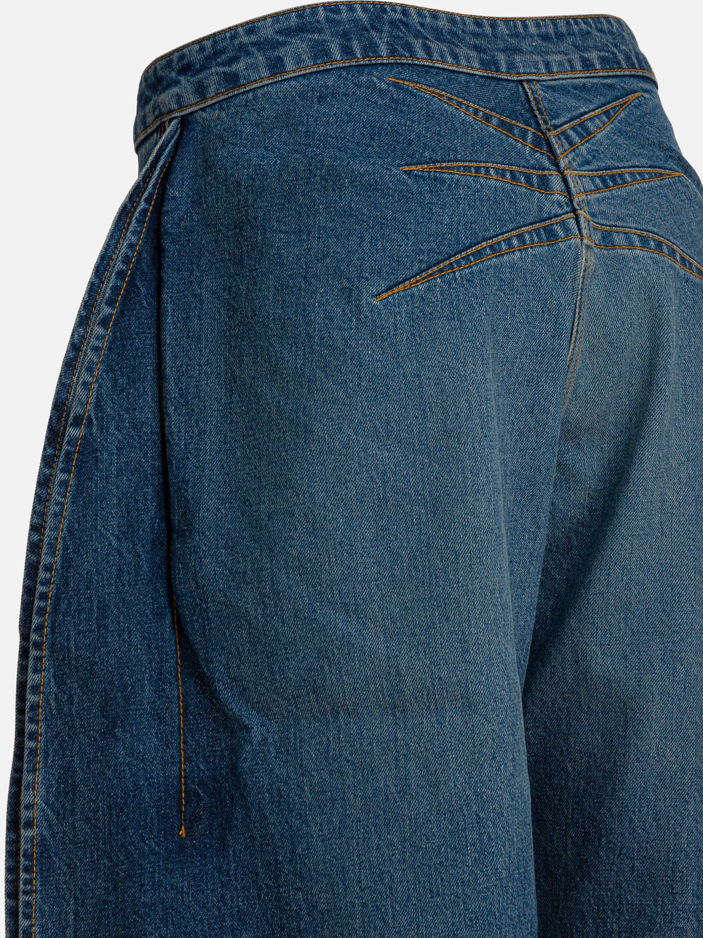 Wide-leg jeans Solid colour  Light blue - Alaïa Women | PDP | VIETTI Online Store | thumbnail_4