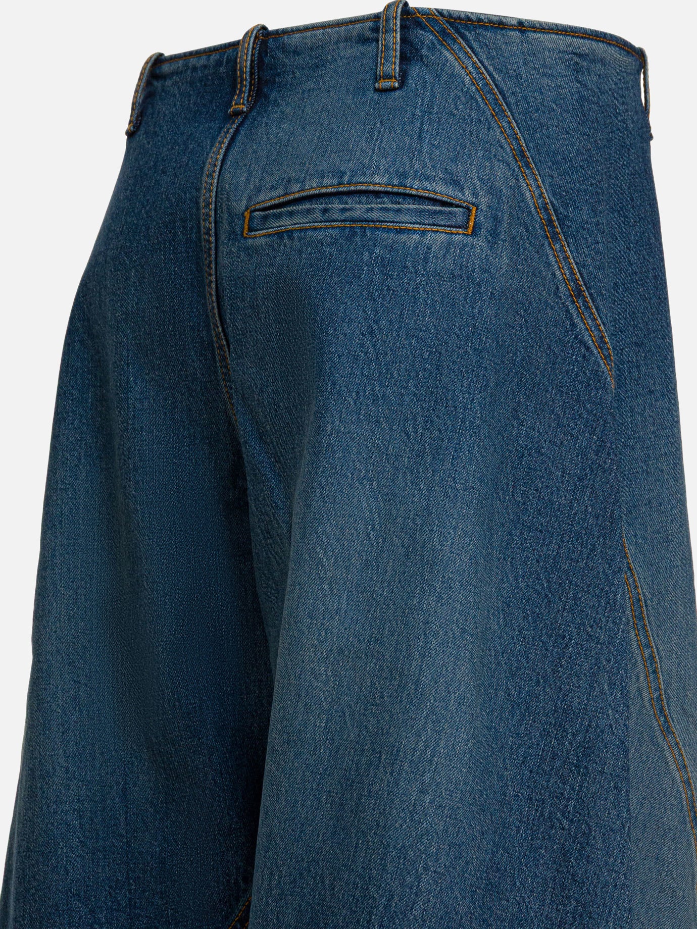 Wide-leg jeans Solid colour  Blue - Alaïa Women | PDP | VIETTI Online Store | Zoom-Modal_4
