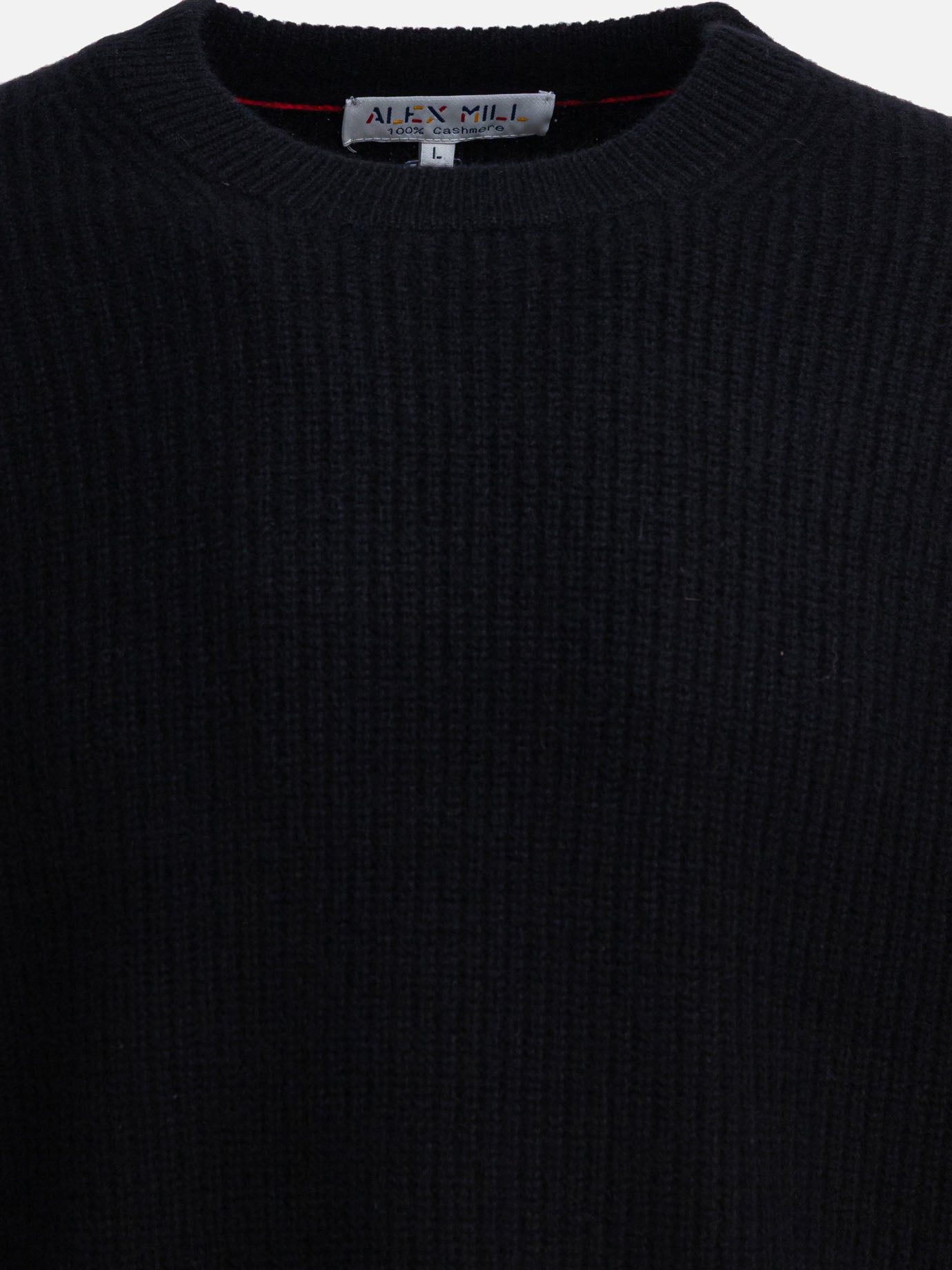 Crewneck sweaters Solid colour  Black - Alex Mill Men | PDP | VIETTI Online Store | thumbnail_3