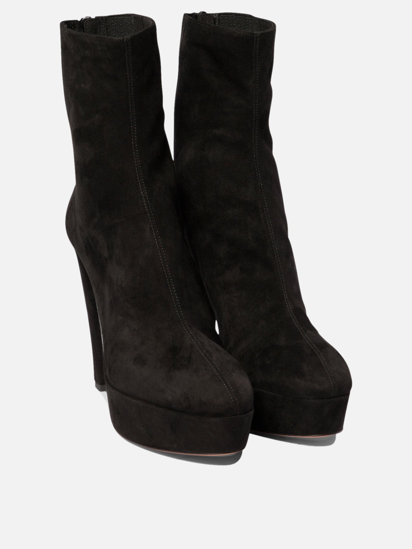Zipped boots 100% kid suede leather - 100% calf leather  Black - Aquazzura Women | PDP | VIETTI Online Store | thumbnail_2