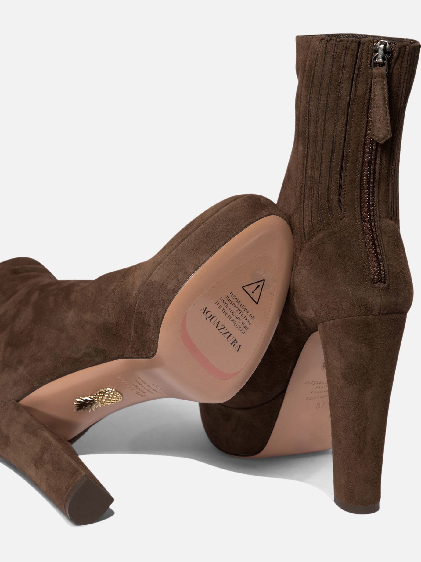 Zipped boots 100% kid suede leather - 100% calf leather  Brown - Aquazzura Women | PDP | VIETTI Online Store | Zoom-Modal_5
