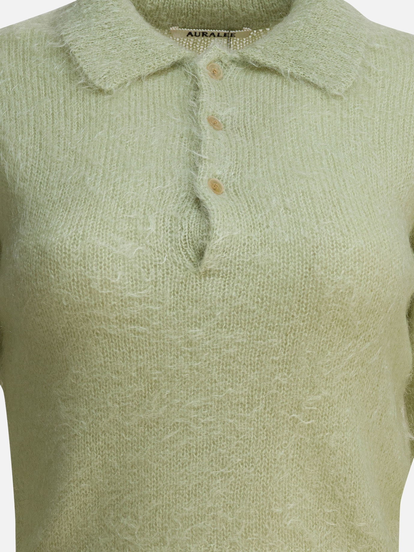 Polo sweater Solid colour  Green - Auralee Women | PDP | VIETTI Online Store | thumbnail_3