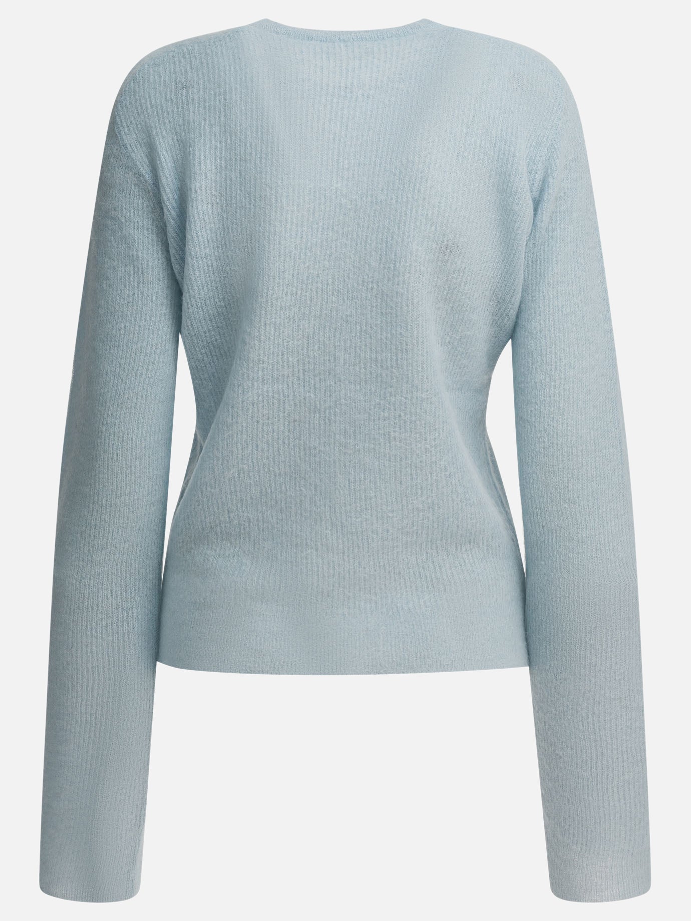 Crewneck sweaters Solid colour  Light blue - Auralee Women | PDP | VIETTI Online Store | thumbnail_2