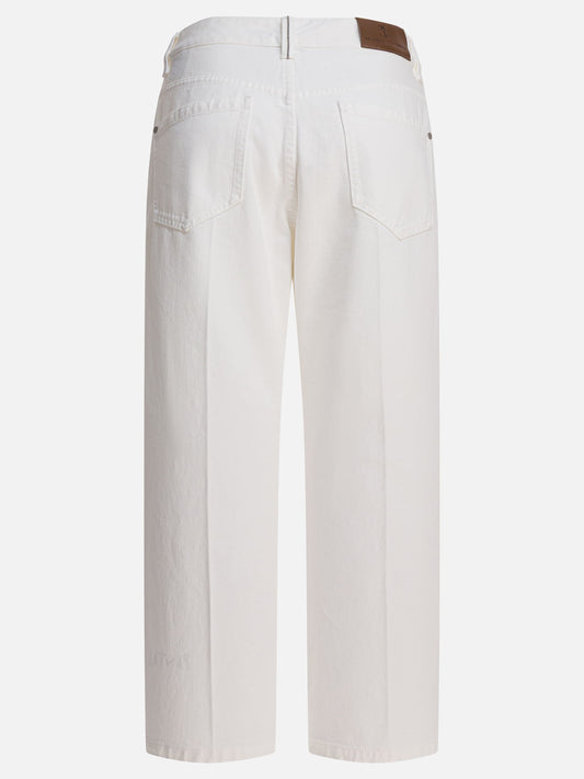 Straight-leg jeans Solid colour  White - Brunello Cucinelli Women | PLP | VIETTI Online Store | 2
