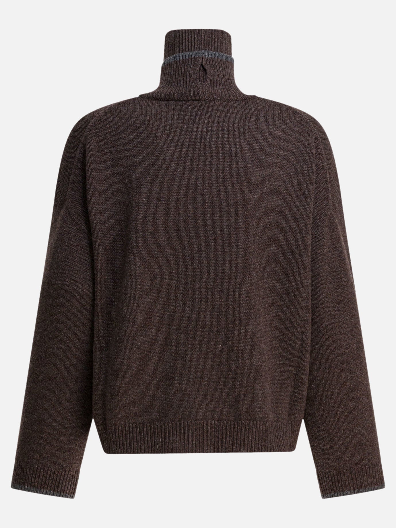 Turtleneck sweaters Solid colour  Brown - Brunello Cucinelli Women | PDP | VIETTI Online Store | Zoom-Modal_2
