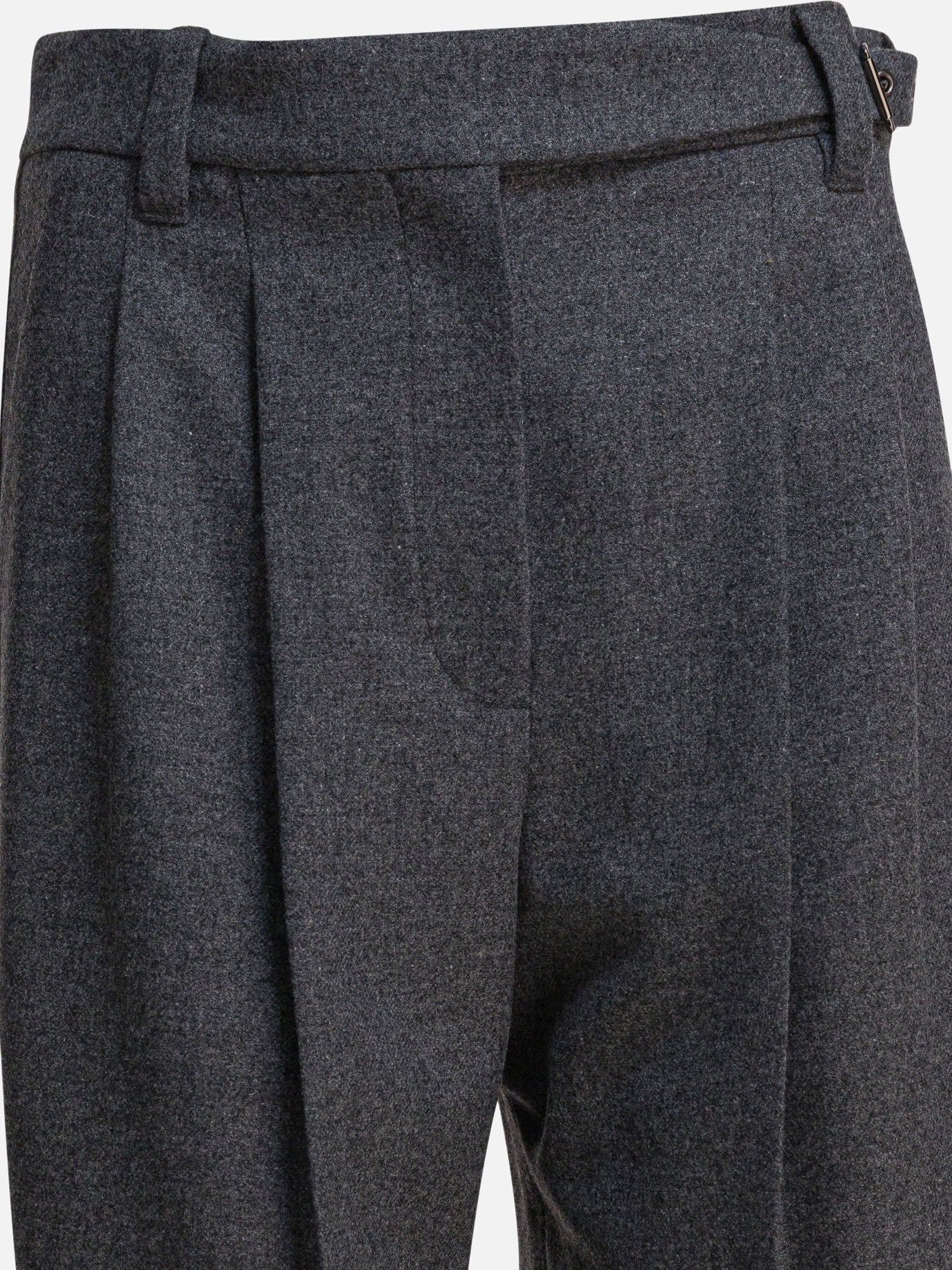 Leisure trousers Pinstriped  Grey - Brunello Cucinelli Women | PDP | VIETTI Online Store | Zoom-Modal_3

