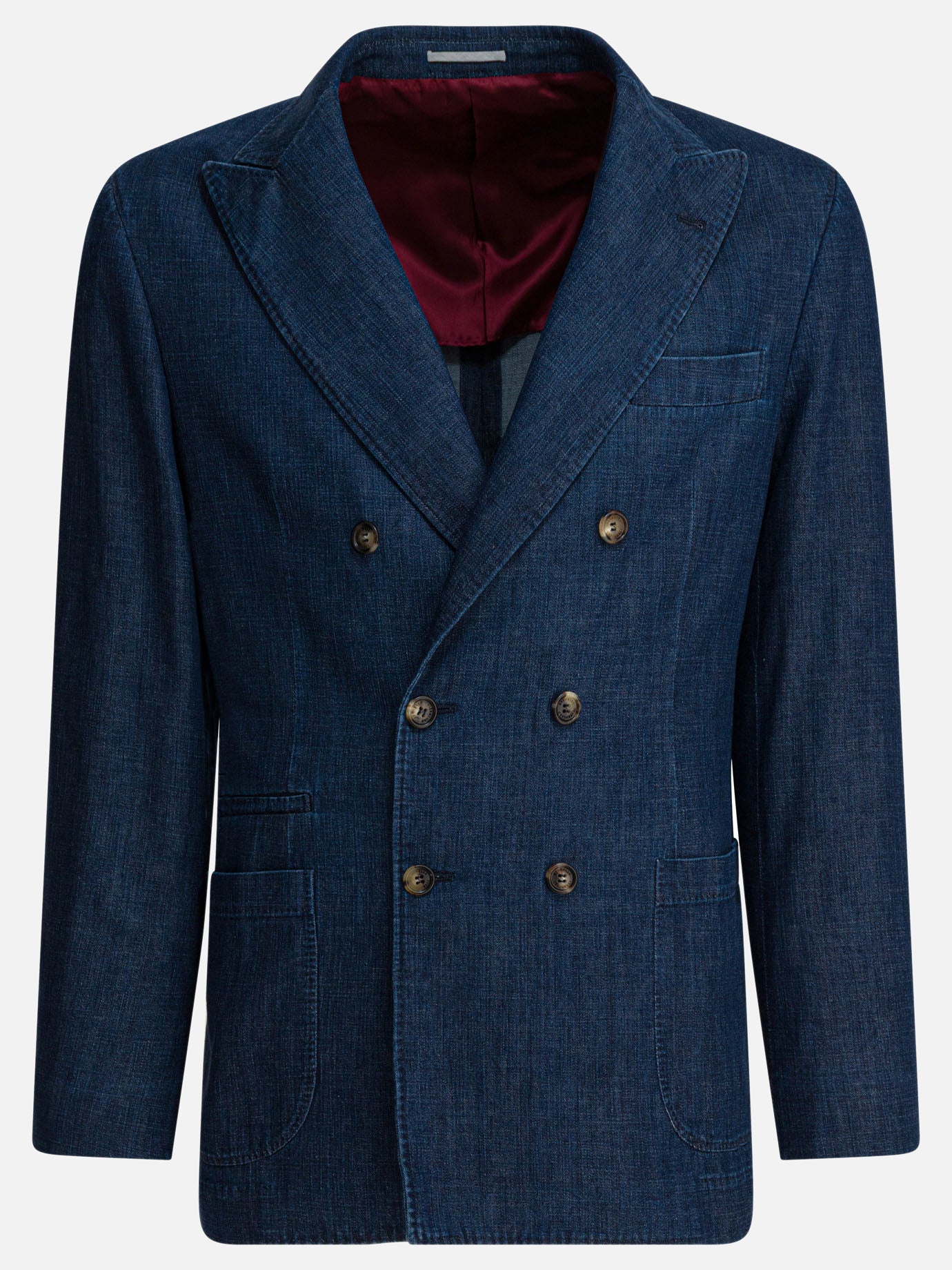 Blazers Solid colour  Blue - Brunello Cucinelli Men | PDP | VIETTI Online Store | thumbnail