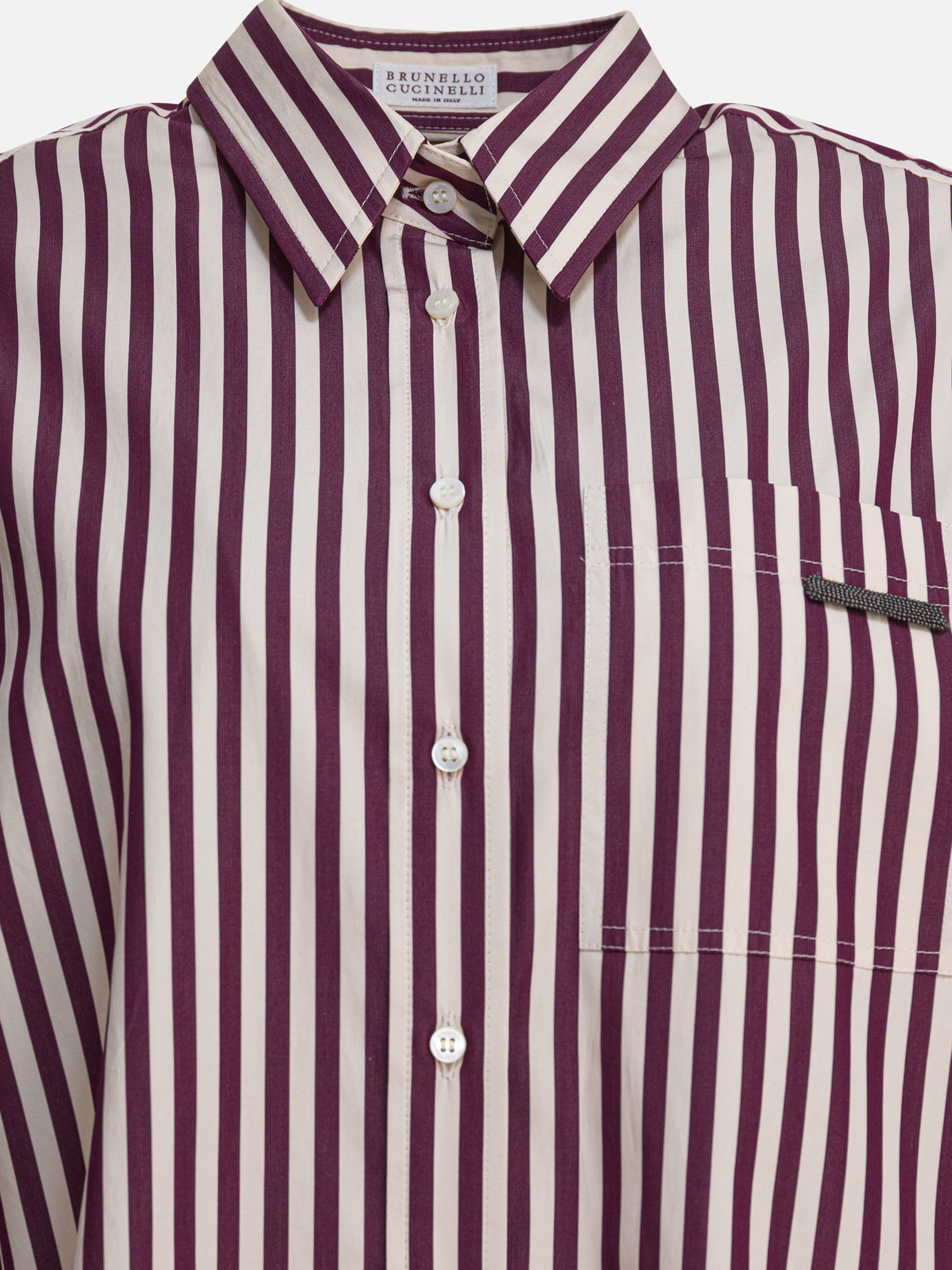 Casual shirts Striped  Beige - Brunello Cucinelli Women | PDP | VIETTI Online Store | Zoom-Modal_3
