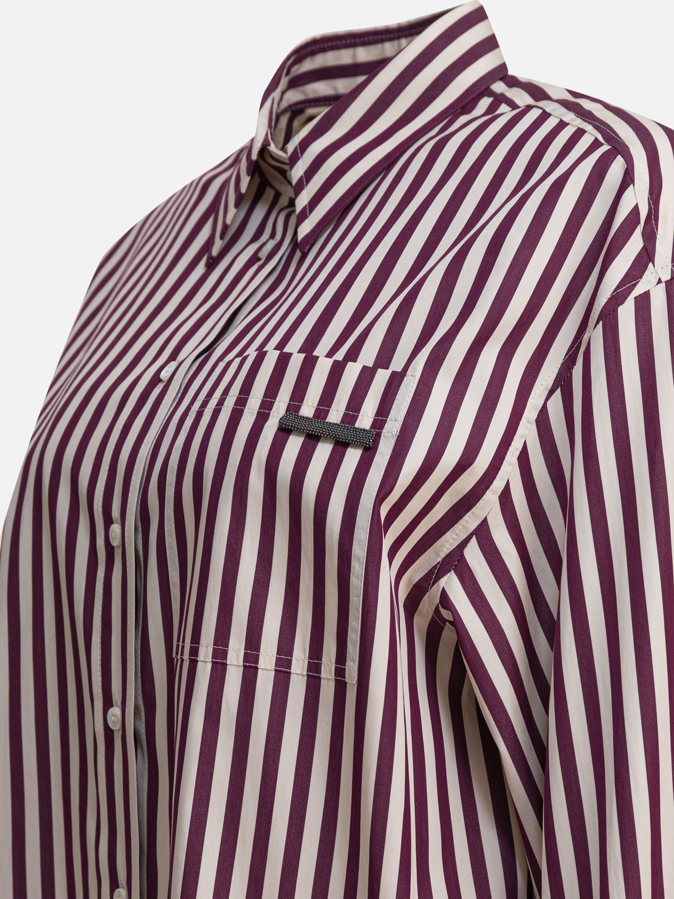 Casual shirts Striped  Beige - Brunello Cucinelli Women | PDP | VIETTI Online Store | thumbnail_4