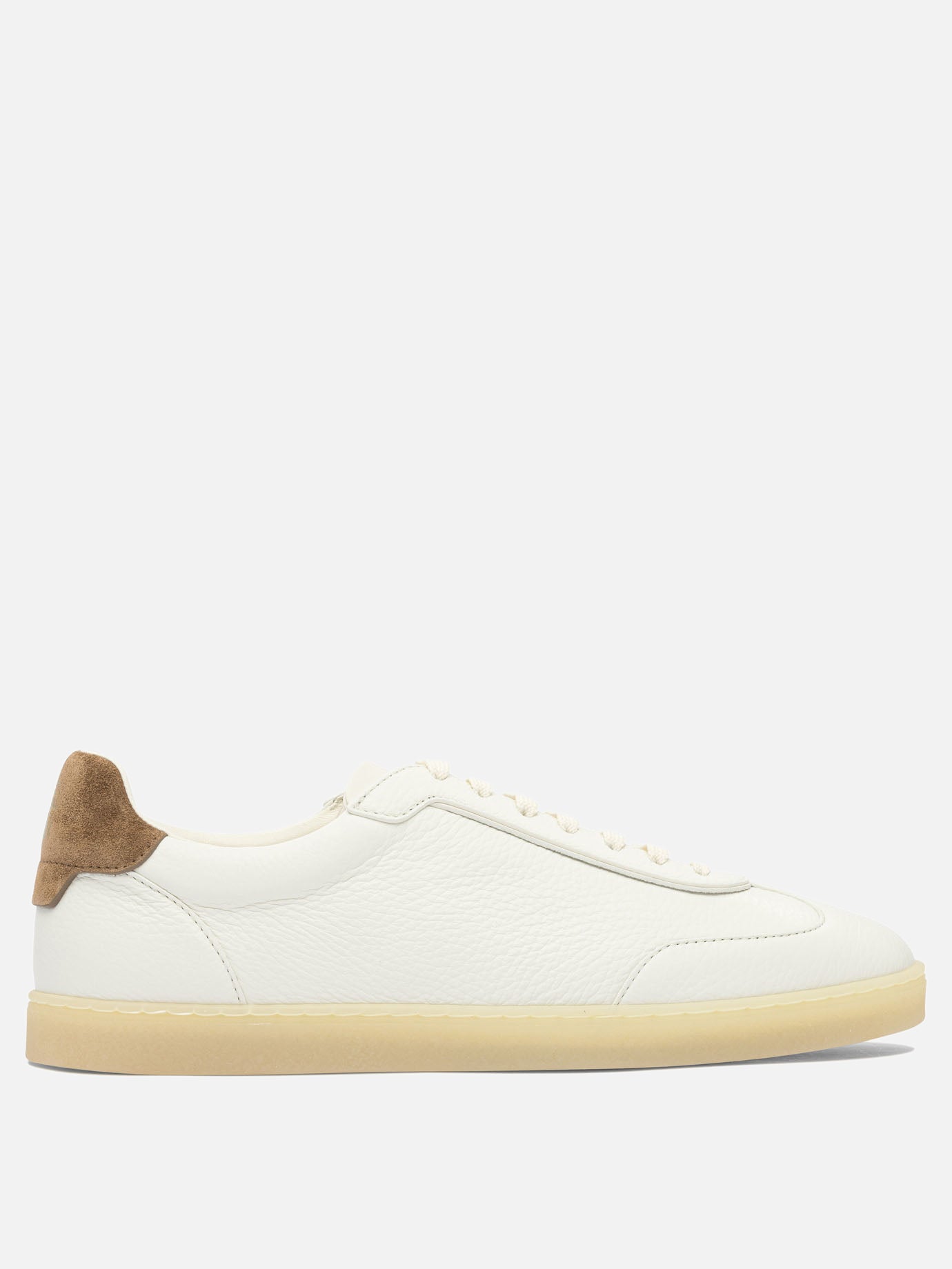 Low top sneakers 100% leather - 100% rubber  Beige - Brunello Cucinelli Men | PDP | VIETTI Online Store | Zoom-Modal
