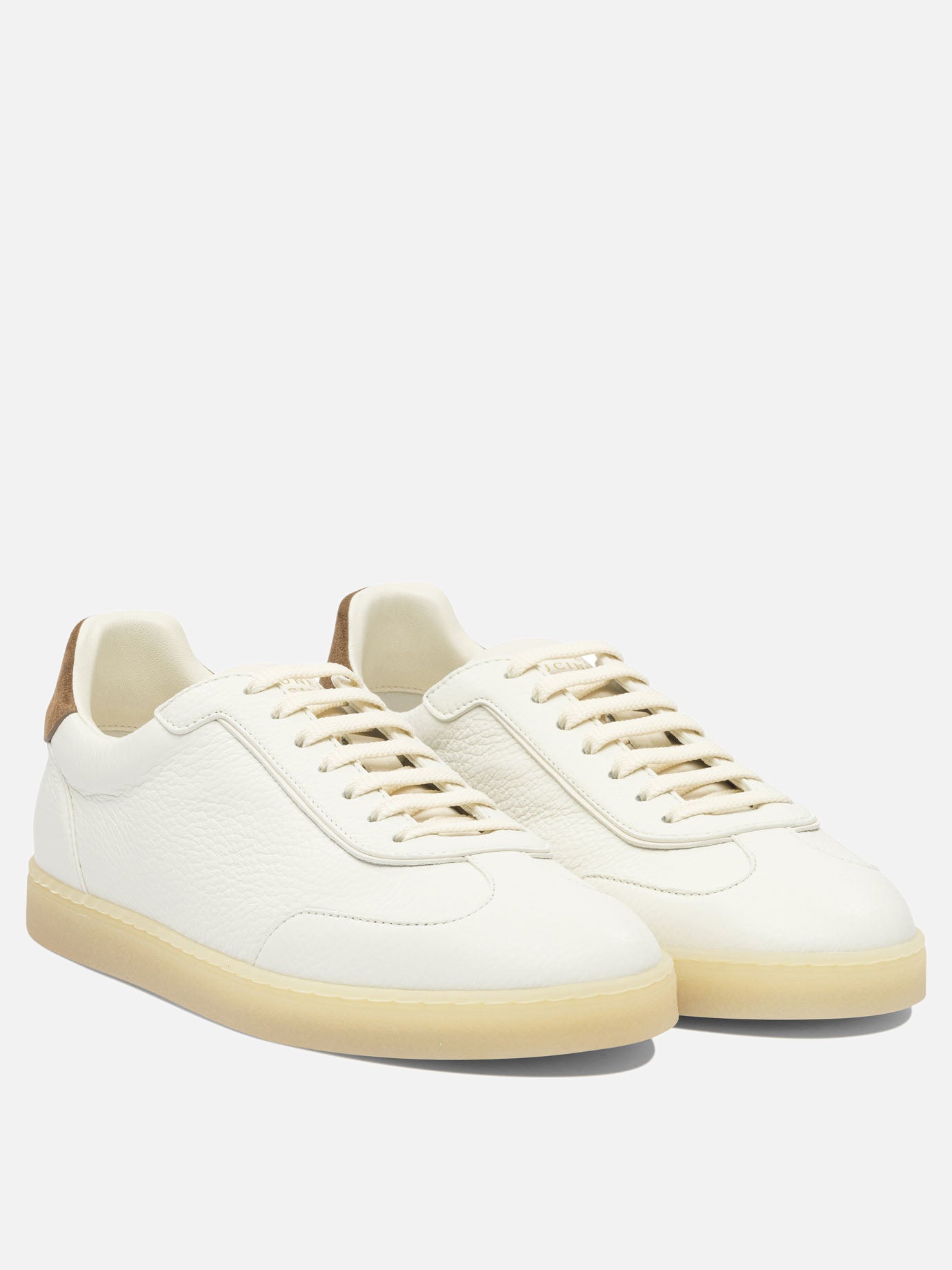 Low top sneakers 100% leather - 100% rubber  Beige - Brunello Cucinelli Men | PDP | VIETTI Online Store | thumbnail_2
