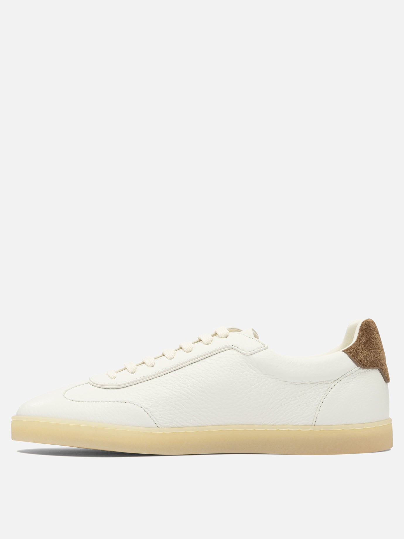 Low top sneakers 100% leather - 100% rubber  Beige - Brunello Cucinelli Men | PDP | VIETTI Online Store | thumbnail_3