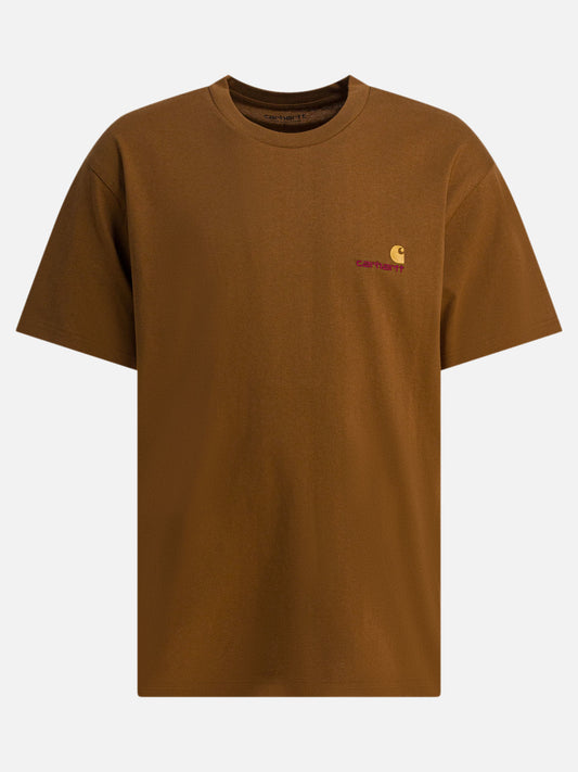 Crewneck t-shirts Logo  Brown - Carhartt WIP Men | PLP | VIETTI Online Store 

