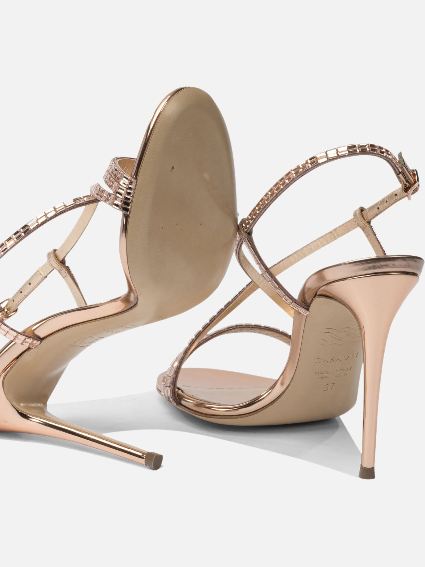 Heeled sandals 100% leather - 100% leather  Pink - Casadei Women | PDP | VIETTI Online Store | thumbnail_5