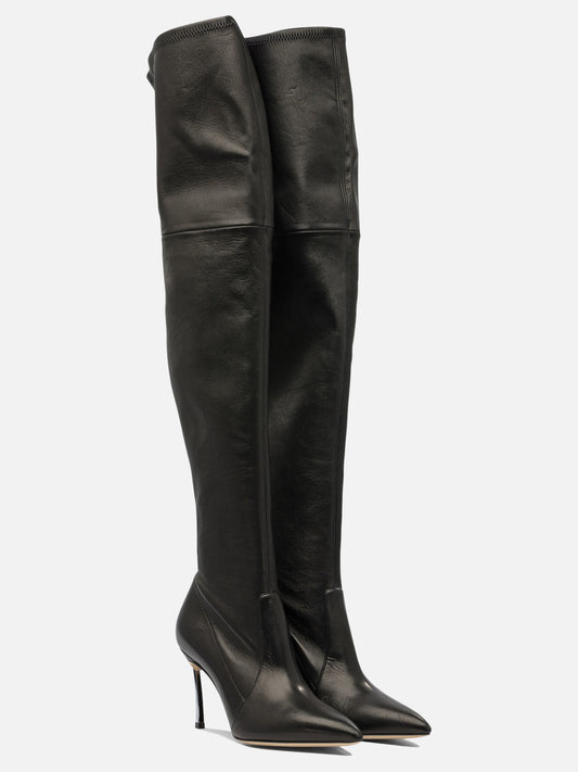 Over the knee 100% leather - 100% leather  Black - Casadei Women | PDP | VIETTI Online Store | 2
