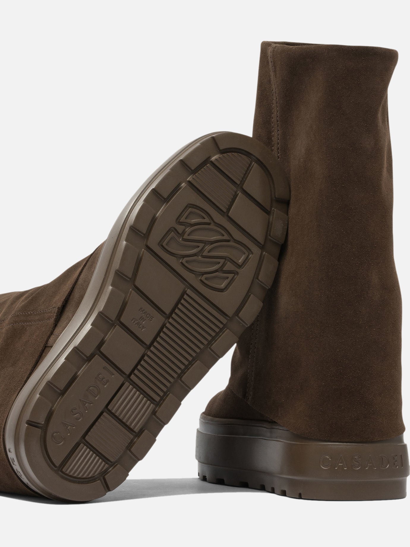 Pull-on boots 100% suede - 100% rubber  Brown - Casadei Women | PDP | VIETTI Online Store | Zoom-Modal_5
