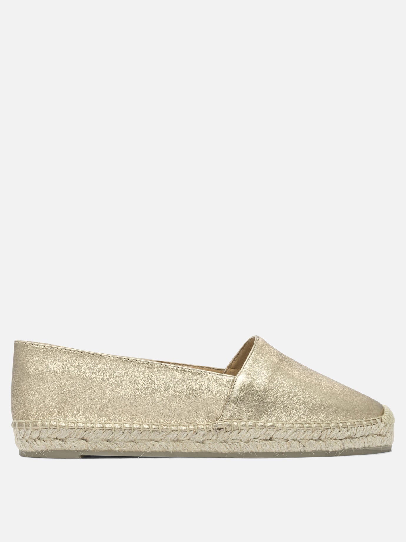 Flat espadrilles 100% leather - 100% rubber  Gold - Castañer Women | PDP | VIETTI Online Store | thumbnail