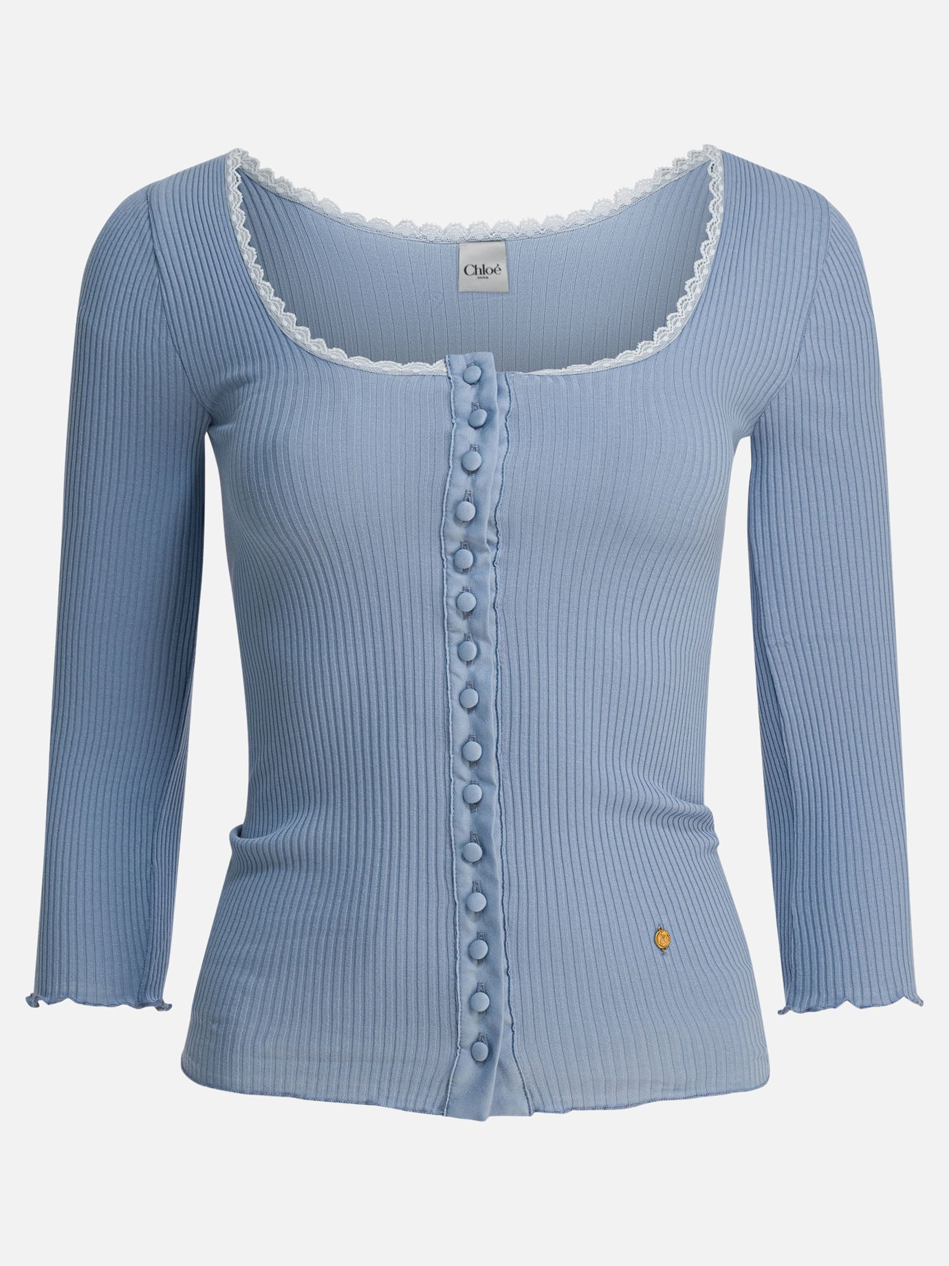 Cardigans Solid colour  Light blue - Chloé Women | PDP | VIETTI Online Store | thumbnail