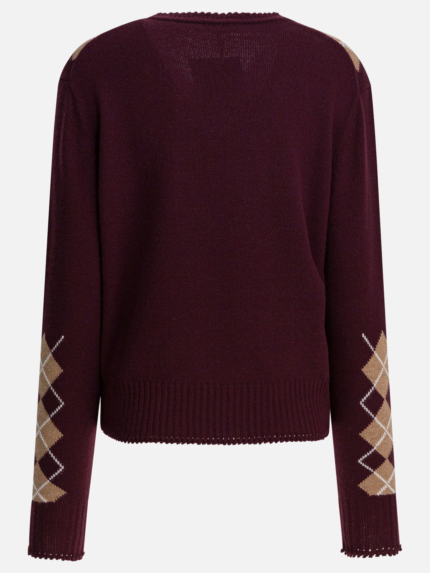 V neck sweaters Argyle  Bordeaux - Chloé Women | PDP | VIETTI Online Store | thumbnail_2