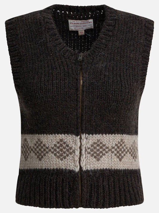 Vests Textured knit  Brown - Filson Women | PLP | VIETTI Online Store 
