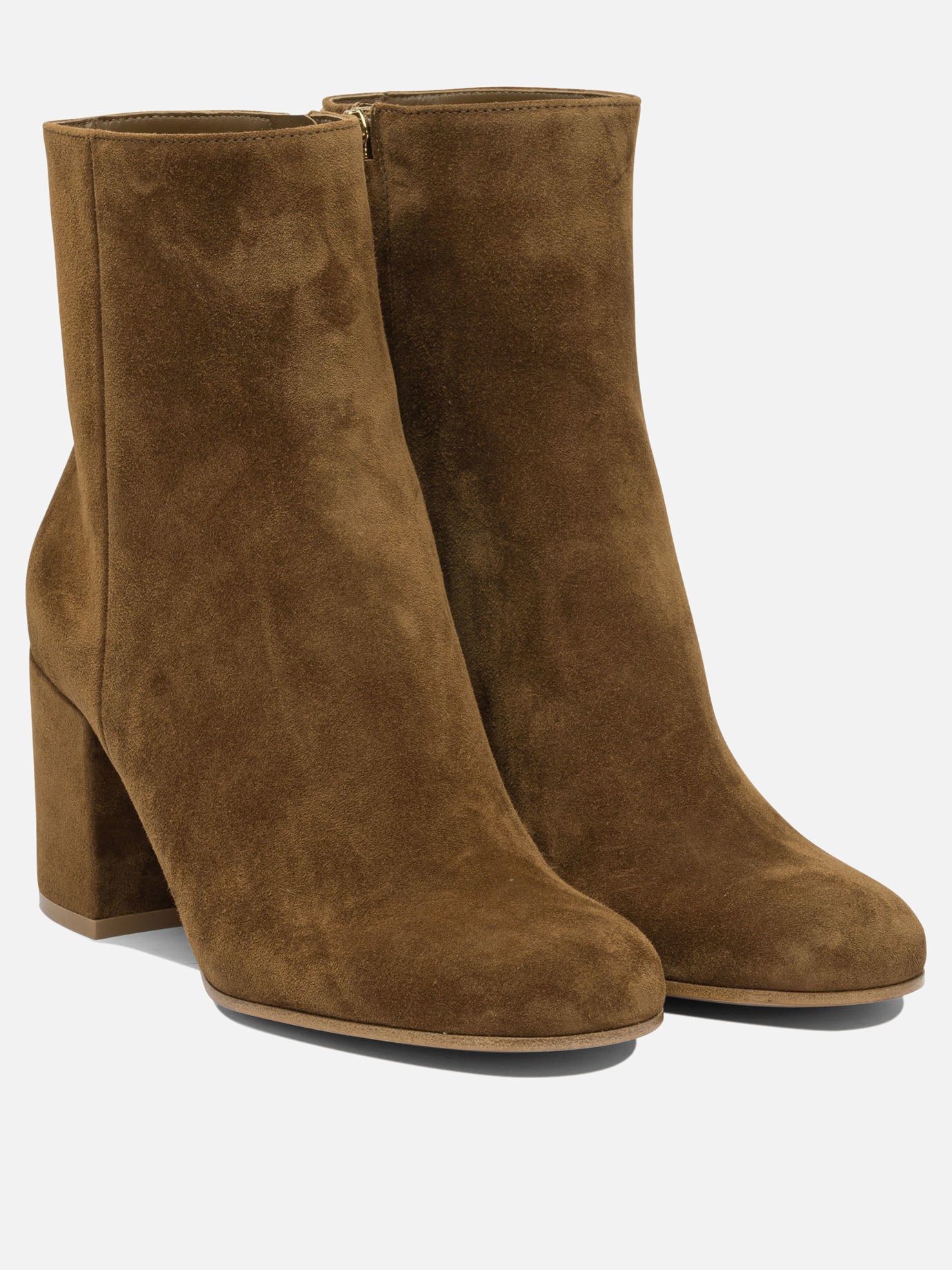 Zipped boots 100% suede - 100% leather  Brown - Gianvito Rossi Women | PDP | VIETTI Online Store | thumbnail_2