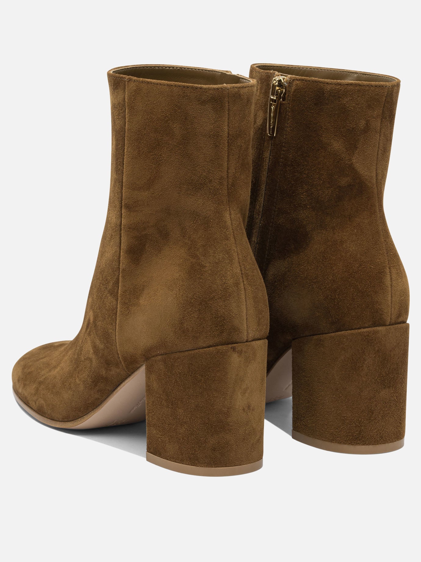 Zipped boots 100% suede - 100% leather  Brown - Gianvito Rossi Women | PDP | VIETTI Online Store | thumbnail_4