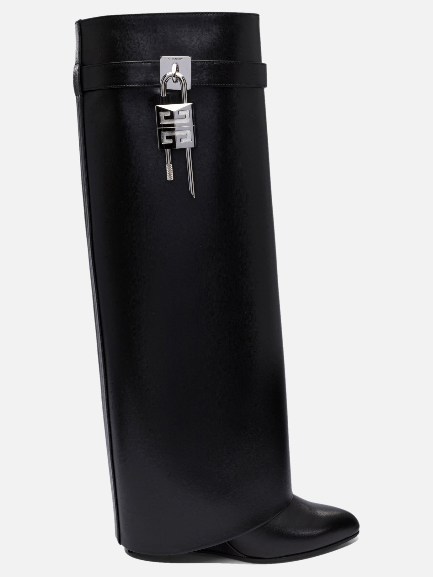 Knee-high 100% leather - 100% leather  Black - Givenchy Women | PDP | VIETTI Online Store | thumbnail