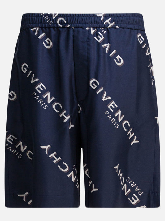 Drawstring shorts Logo  Blue - Givenchy Men | PDP | VIETTI Online Store 
