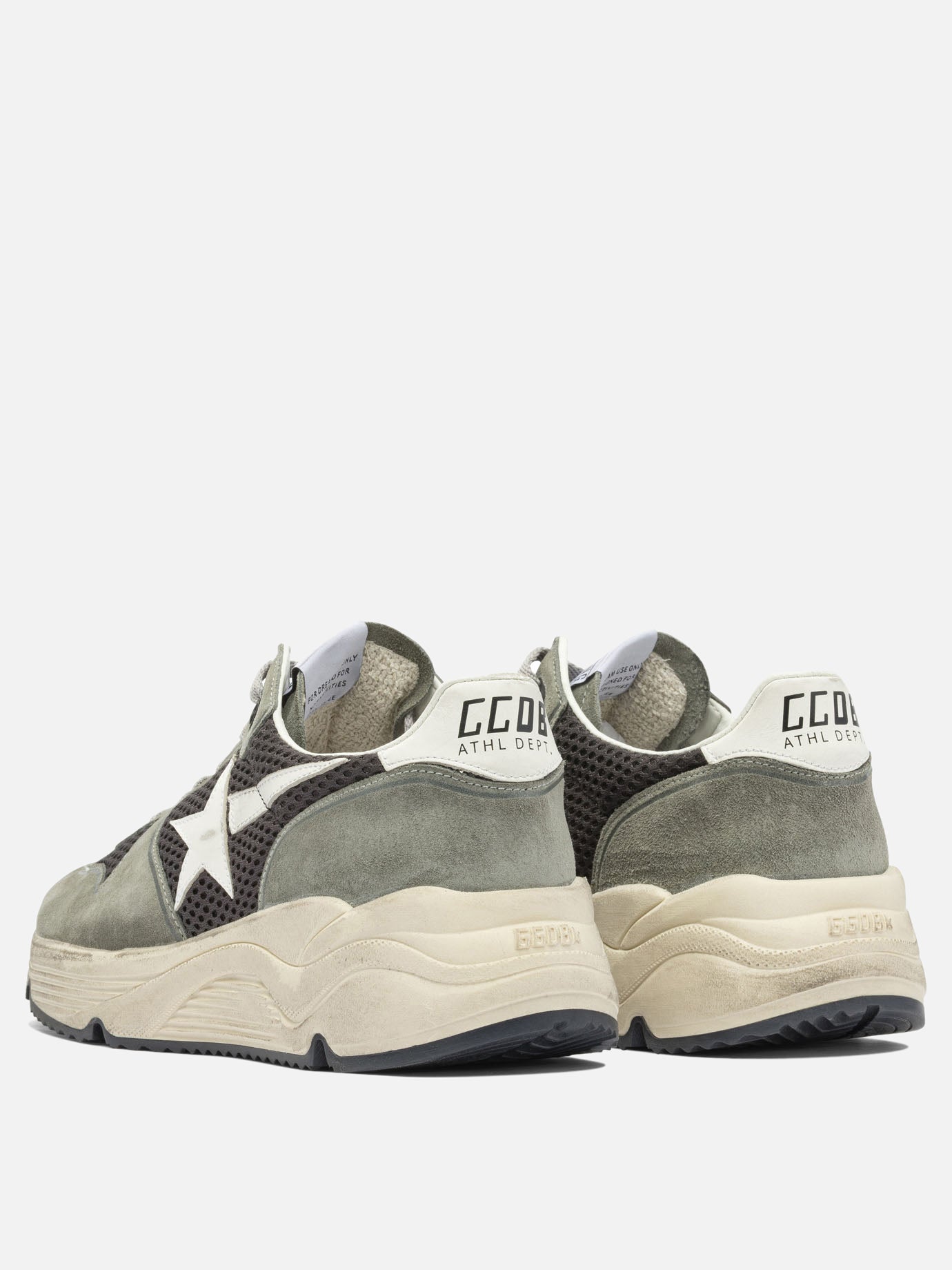 Low top sneakers 59% cow leather 41% polyester - 100% rubber  Green - Golden Goose Men | PDP | VIETTI Online Store | thumbnail_4