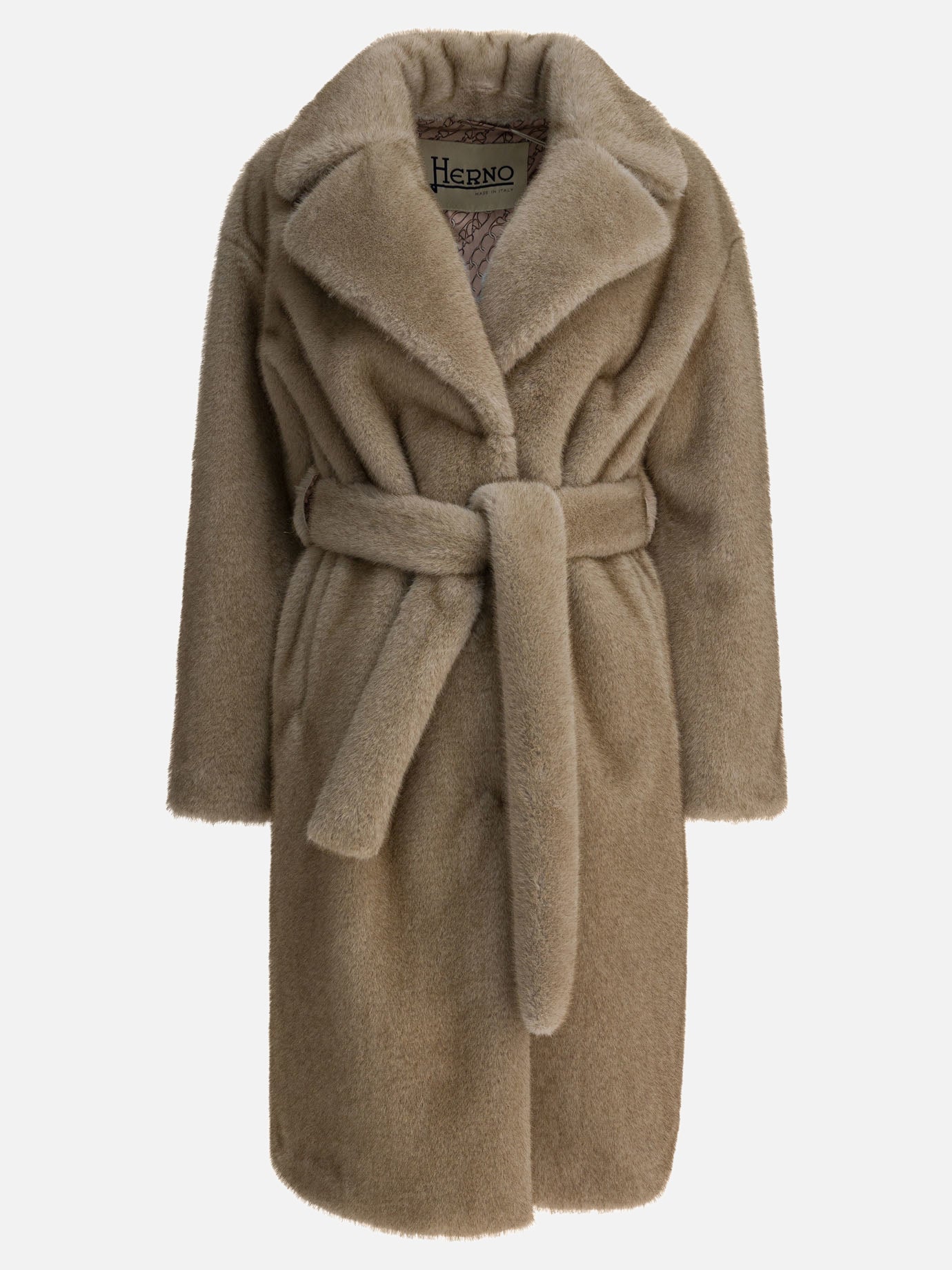 Long coats Solid colour  Beige - Herno Women | PDP | VIETTI Online Store | thumbnail