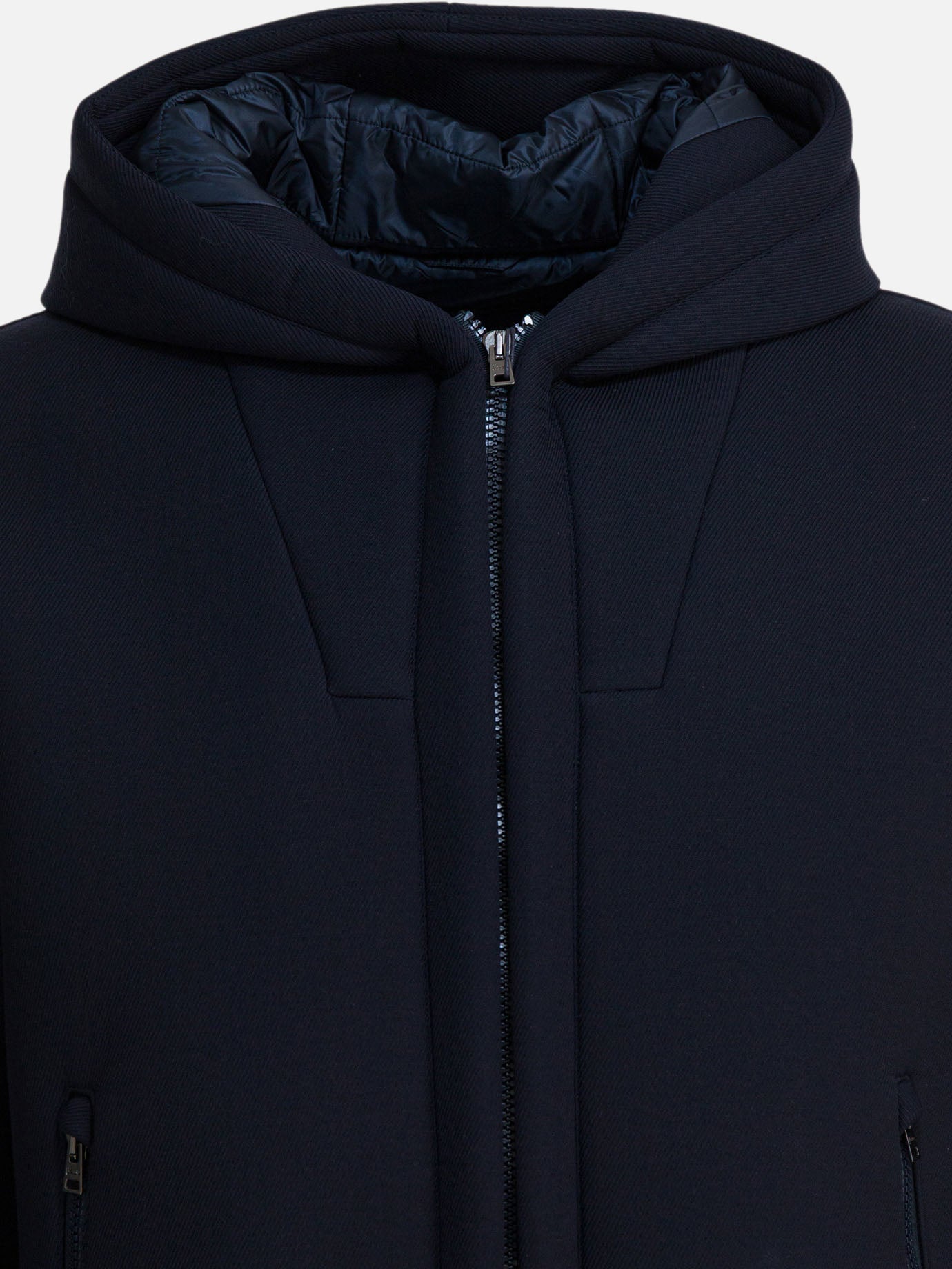 Short coats Solid colour  Blue - Herno Men | PDP | VIETTI Online Store | Zoom-Modal_3
