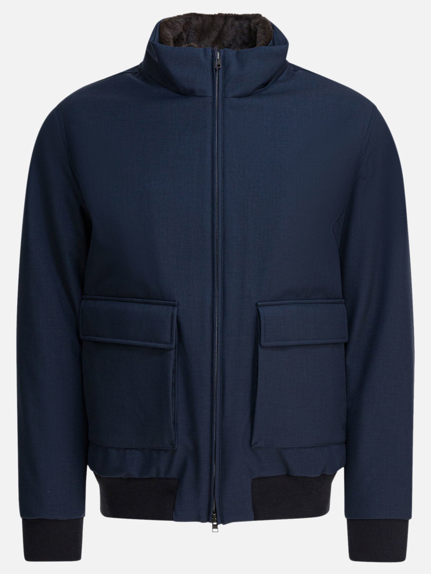 Bomber jackets Solid colour  Blue - Herno Men | PDP | VIETTI Online Store | thumbnail