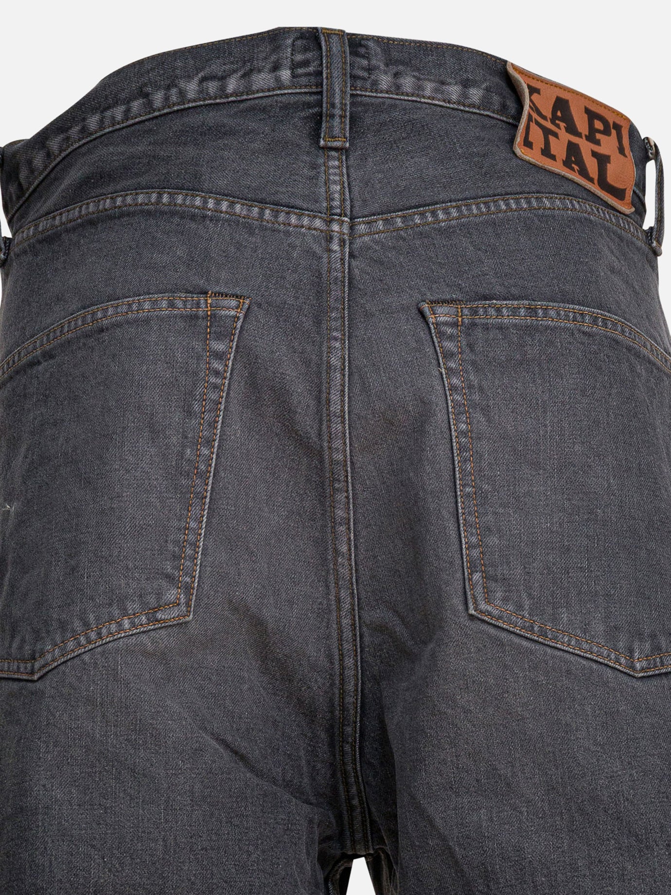 Five pockets shorts Solid colour  Grey - KAPITAL Men | PDP | VIETTI Online Store | Zoom-Modal_2
