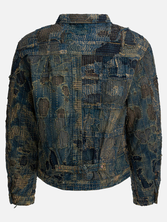Denim jackets Textured knit  Blue - KAPITAL Men | PDP | VIETTI Online Store | 2
