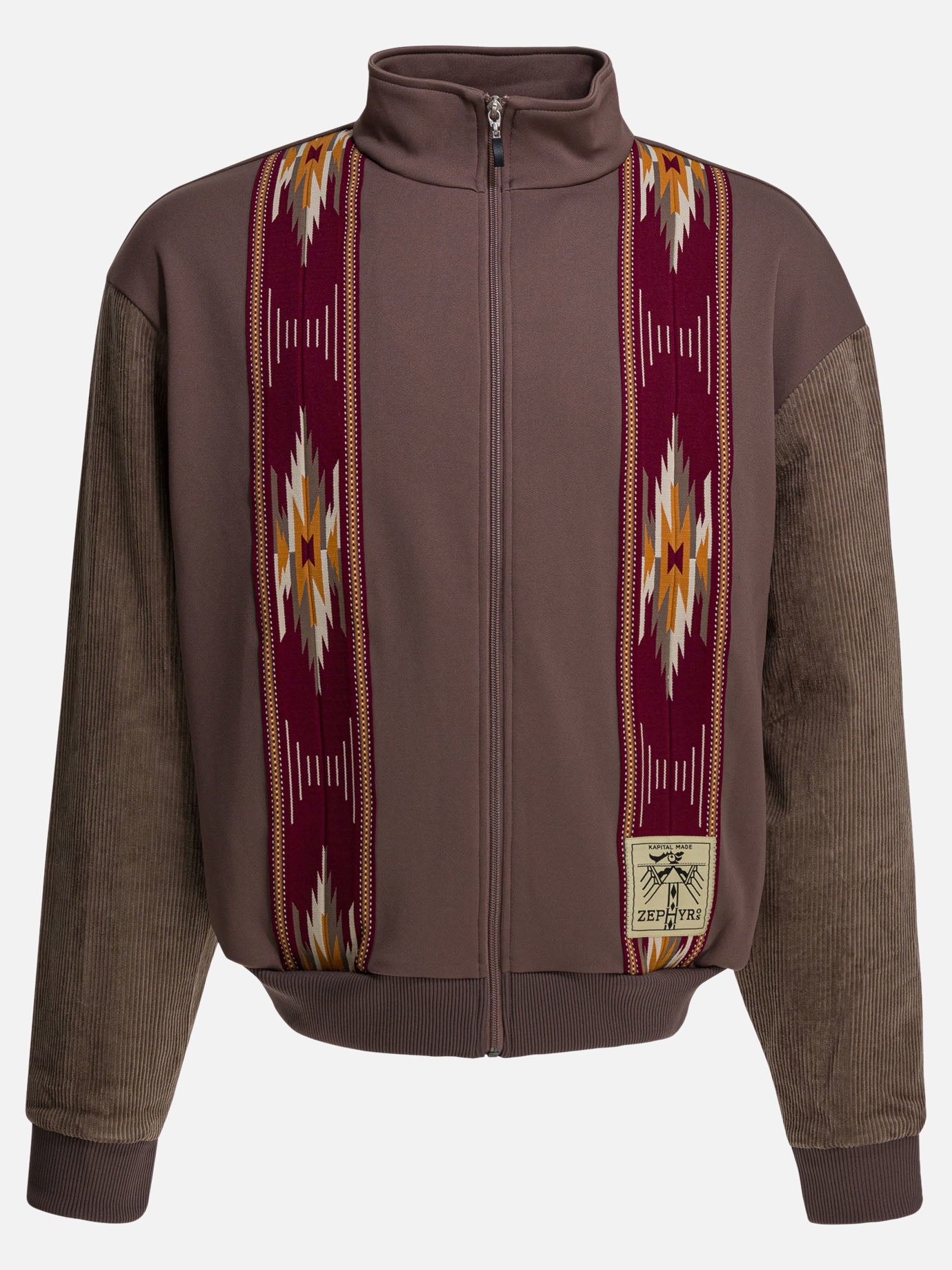Full zip sweatshirts Solid colour  Brown - KAPITAL Men | PDP | VIETTI Online Store | Zoom-Modal
