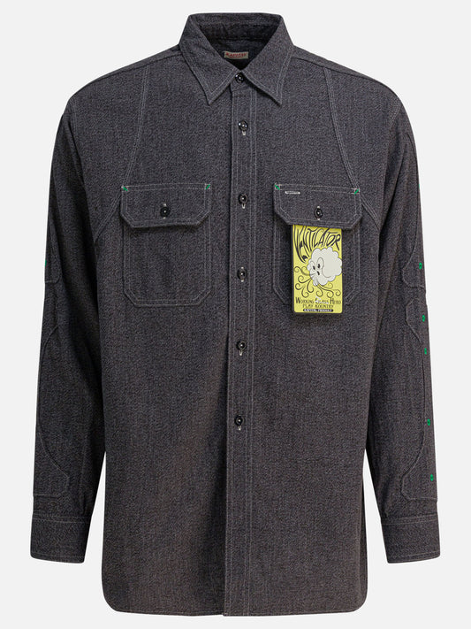 Casual shirts Solid colour  Grey - KAPITAL Men | PLP | VIETTI Online Store 
