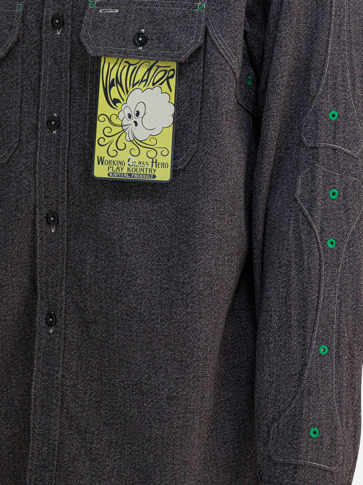 Casual shirts Solid colour  Grey - KAPITAL Men | PDP | VIETTI Online Store | Zoom-Modal_4

