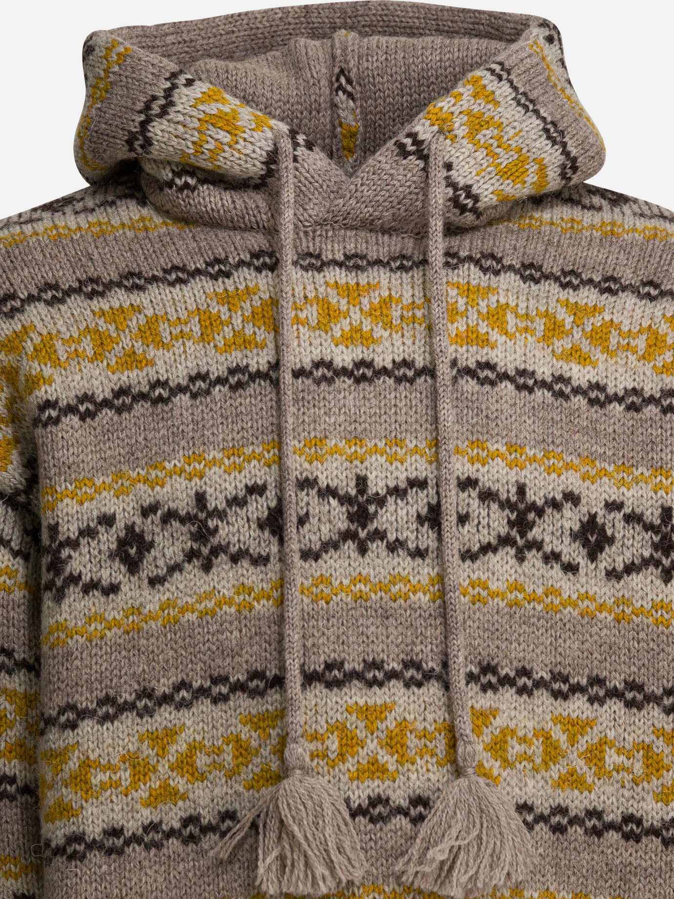 Hooded sweaters Textured knit  Yellow - KAPITAL Men | PDP | VIETTI Online Store | Zoom-Modal_3
