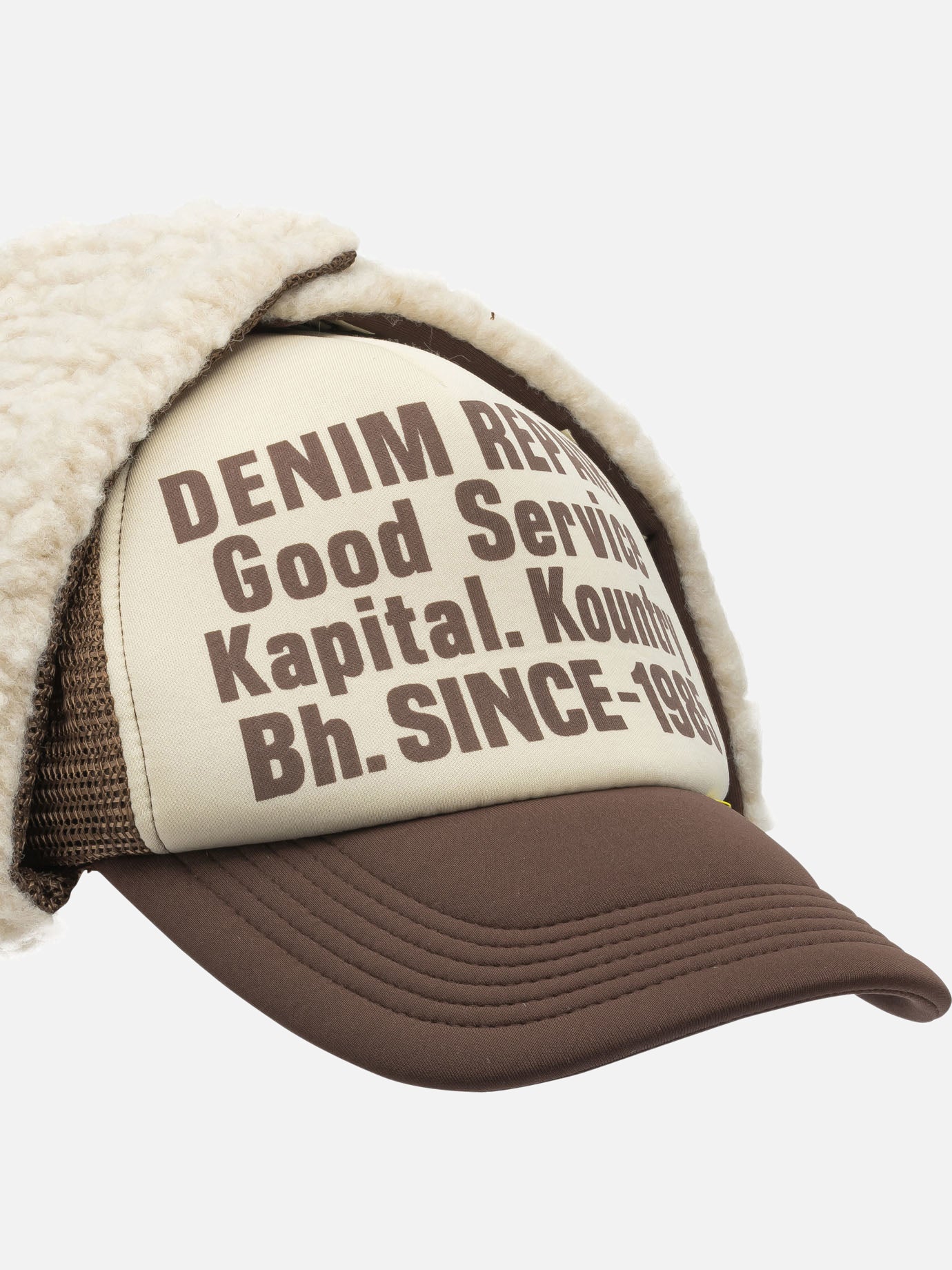Trucker caps 100% polyester  Brown - KAPITAL Men | PDP | VIETTI Online Store | Zoom-Modal_4
