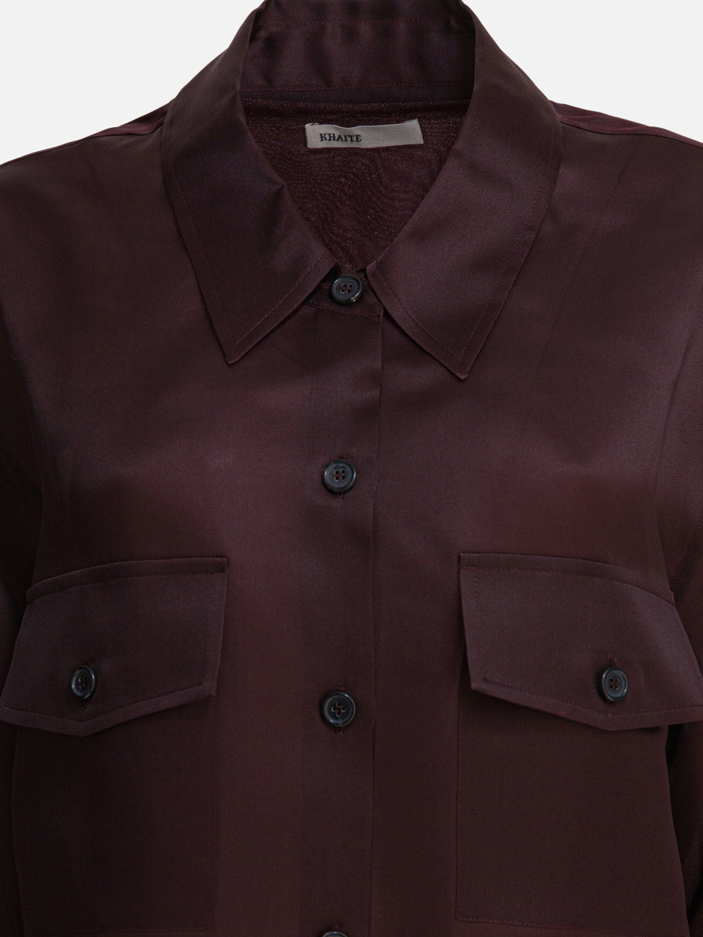 Casual shirts Solid colour  Bordeaux - Khaite Women | PDP | VIETTI Online Store | Zoom-Modal_3
