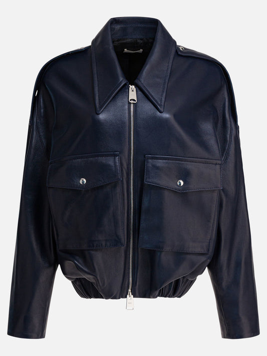 Bomber jackets Solid colour  Blue - Khaite Women | PDP | VIETTI Online Store 
