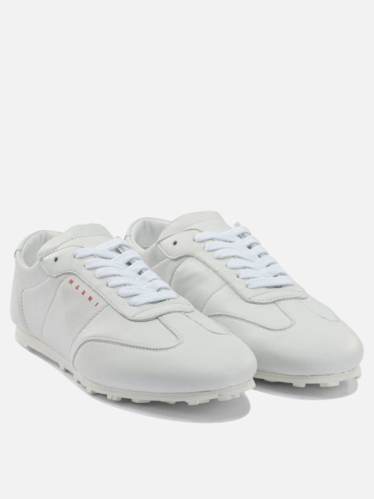 Low top sneakers 100% leather - 100% rubber  White - Marni Women | PDP | VIETTI Online Store | 2
