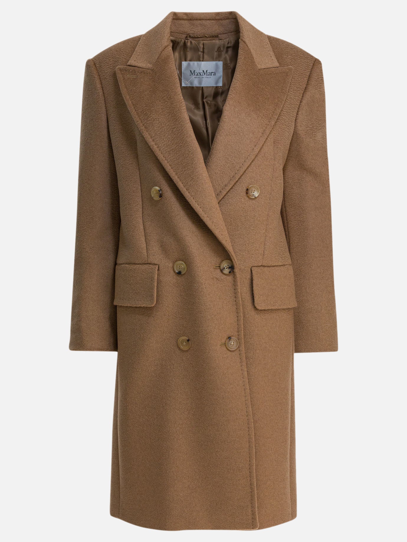Long coats Solid colour  Beige - Max Mara Women | PDP | VIETTI Online Store | Zoom-Modal
