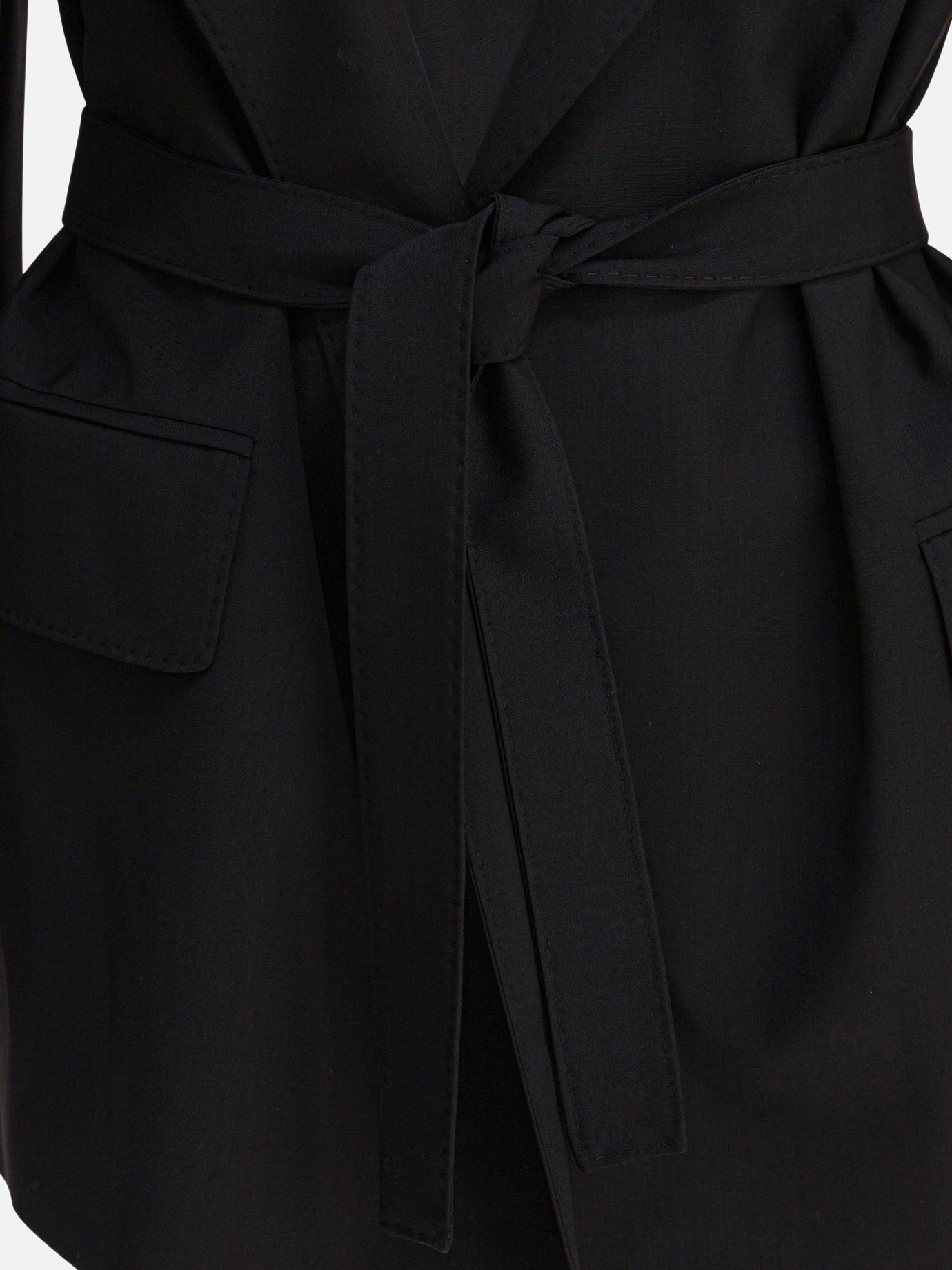Max Mara Wool canvas blazer 18031925_40 Black thumbnail_3