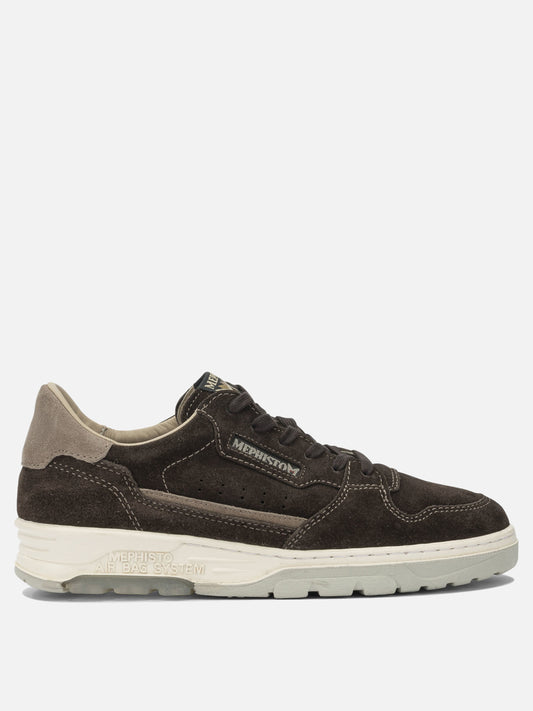 Low top sneakers 100% leather - 100% rubber  Brown - Mephisto Men | VIETTI Online Store 
