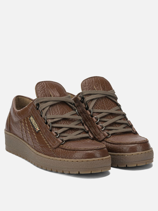 Low top sneakers 100% leather - 100% rubber  Brown - Mephisto Men | VIETTI Online Store | 2
