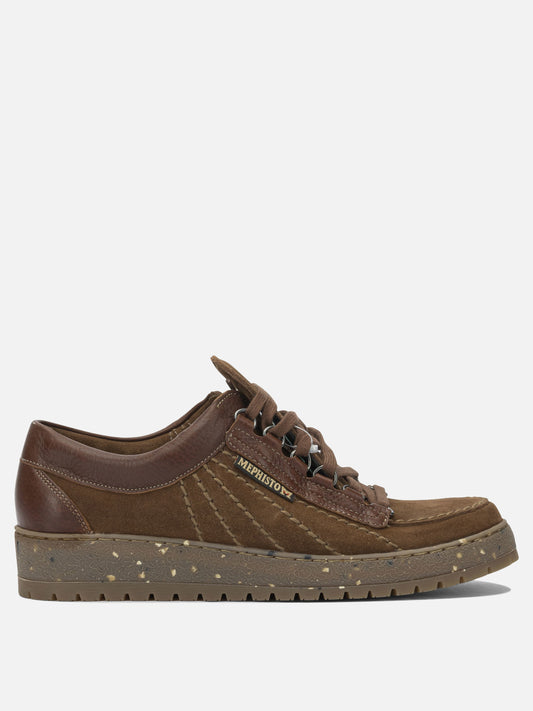 Low top sneakers 100% leather - 100% rubber  Brown - Mephisto Men | VIETTI Online Store 
